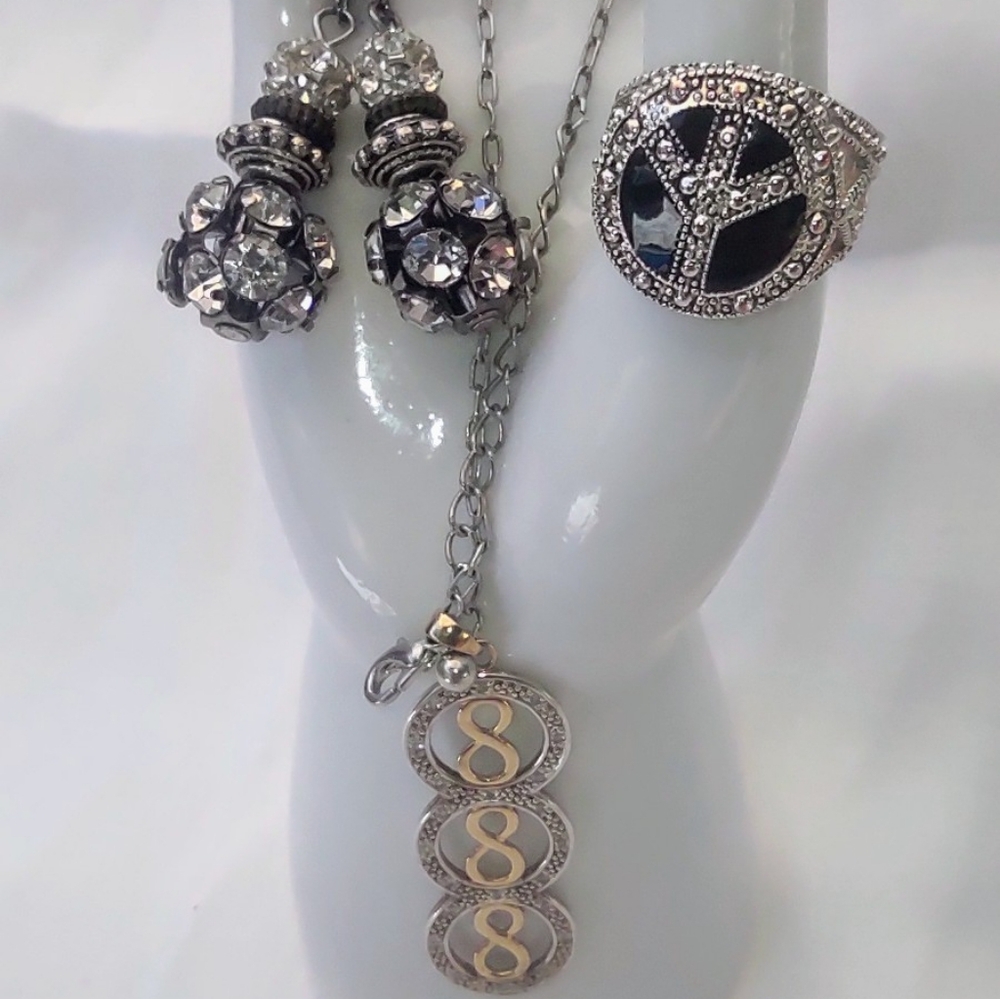 Unsearched untested 925 Pendant Earrings and Ring